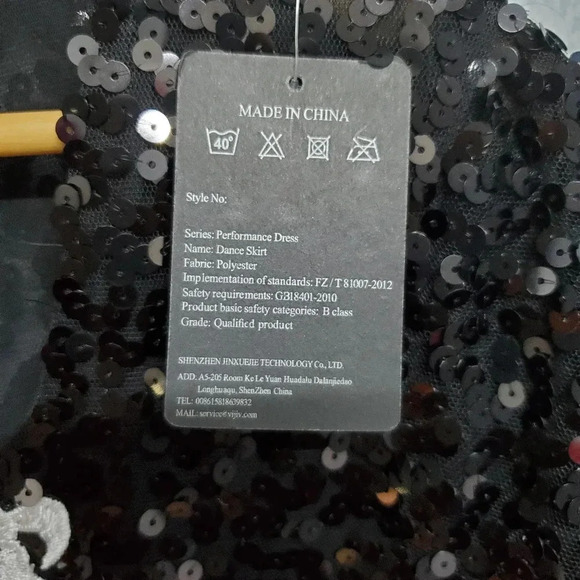 Vintage Cocktail Party Black Sequin VIJIV Festive Night Dress Size L - Picture 7 of 7